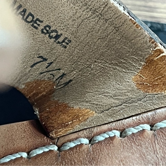 Tory Burch Moore Tan Leather Flip Flops Sandals Women’s Size 7.5 Shoes Slip-On - Picture 6 of 8